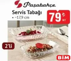 PAŞABAHÇE SERVİS TABAĞI 17,9 CM 2'Lİ